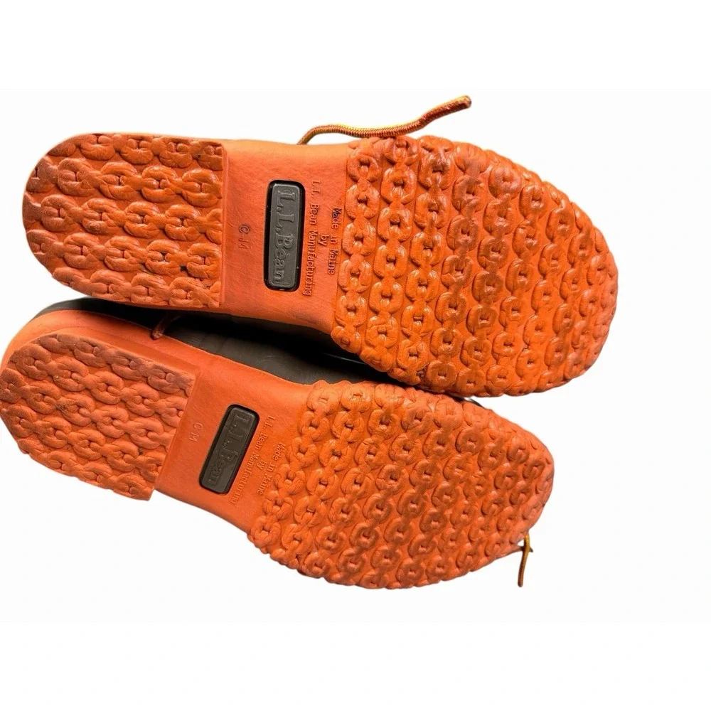 L.L. Bean Maine Hunting Duck Boots 2017 Limited Orange Chain Sole USA Womens‎ 7M